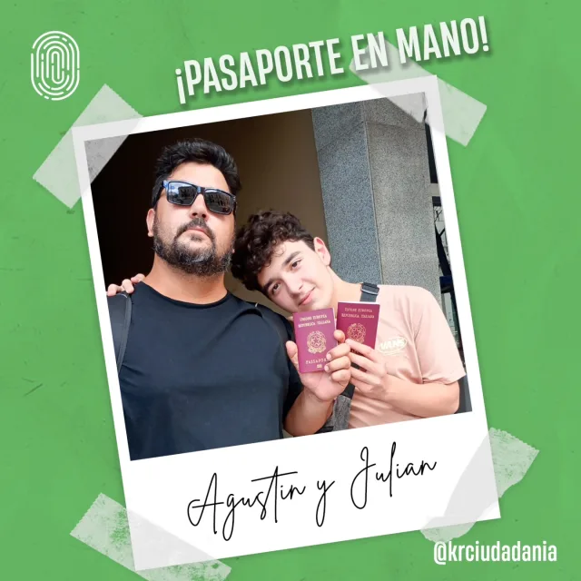 Agustín y Julián, con su ciudadanía italiana reconocida