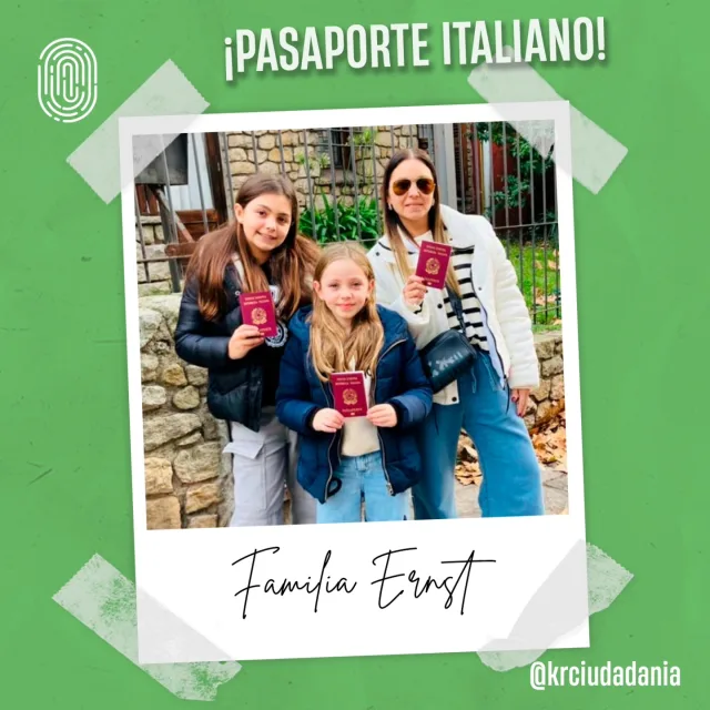 Familia Ernst, con su ciudadanía italiana reconocida